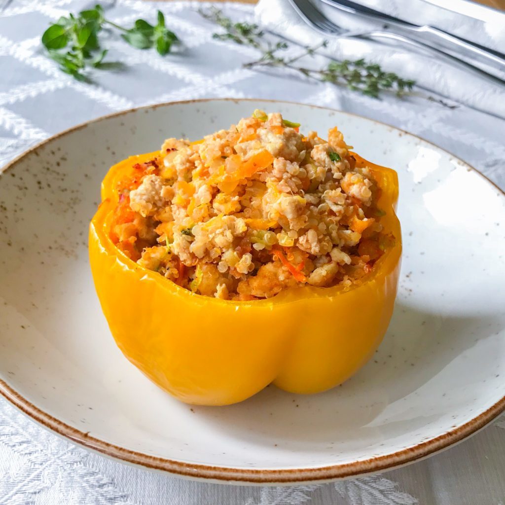 Ground Chicken Stuffed Bell Peppers – Healthy by you